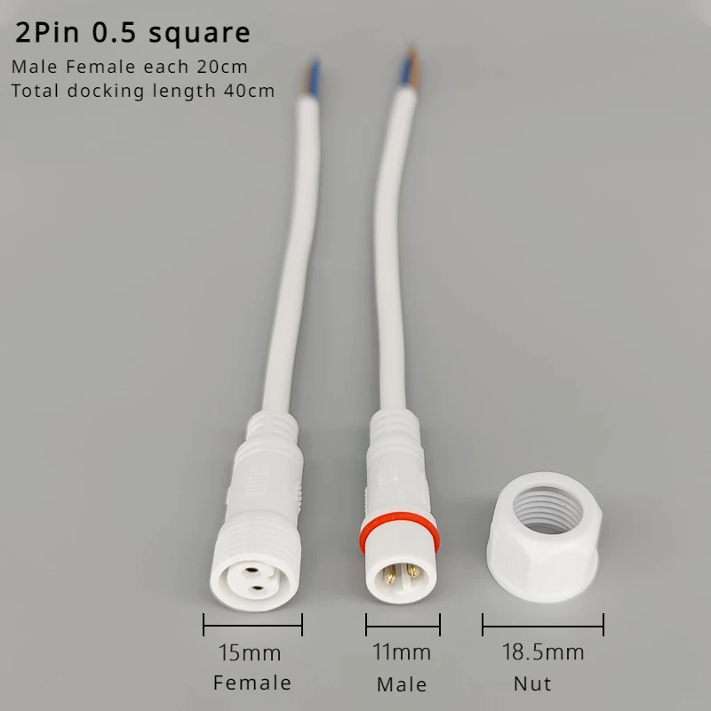 Male Female Docking Connector Outdoor Waterproof IP67 2 3 4Pin Aviation Plug Socket for Automotive Industrial LED Power Cord