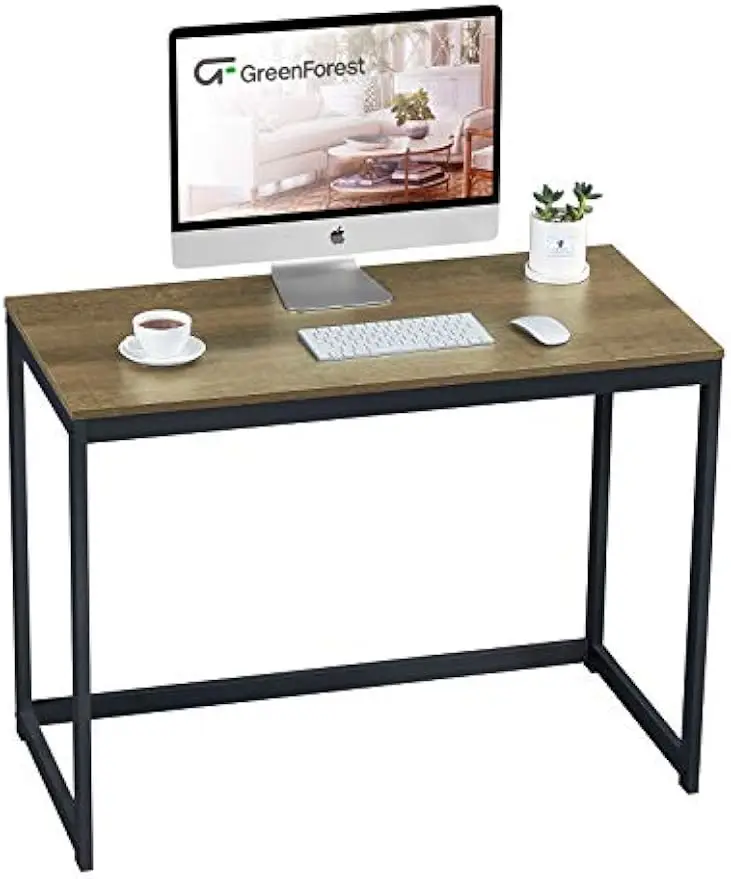 

GreenForest Computer Desk for Small Space Modern Home Office Computer Desk 40 Inch Simple PC Laptop Study Table Workstation