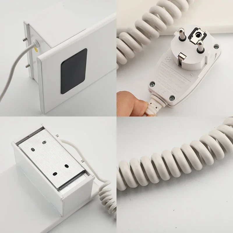 Temperature&Time Control Digital Display Heating Towel Rack Bathroom Electric Towel Rack Towel Dryer Free Punch Heater Towel