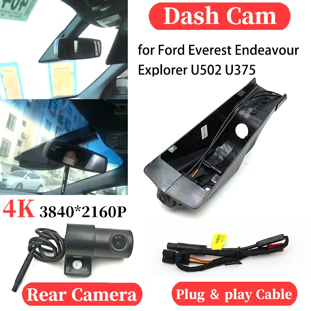 ZJCGO for Ford Everest Endeavour Explorer U502 U375 UHD Car 4K Video Recorder DVR Dash Cam Dashboard Camera Plug and play