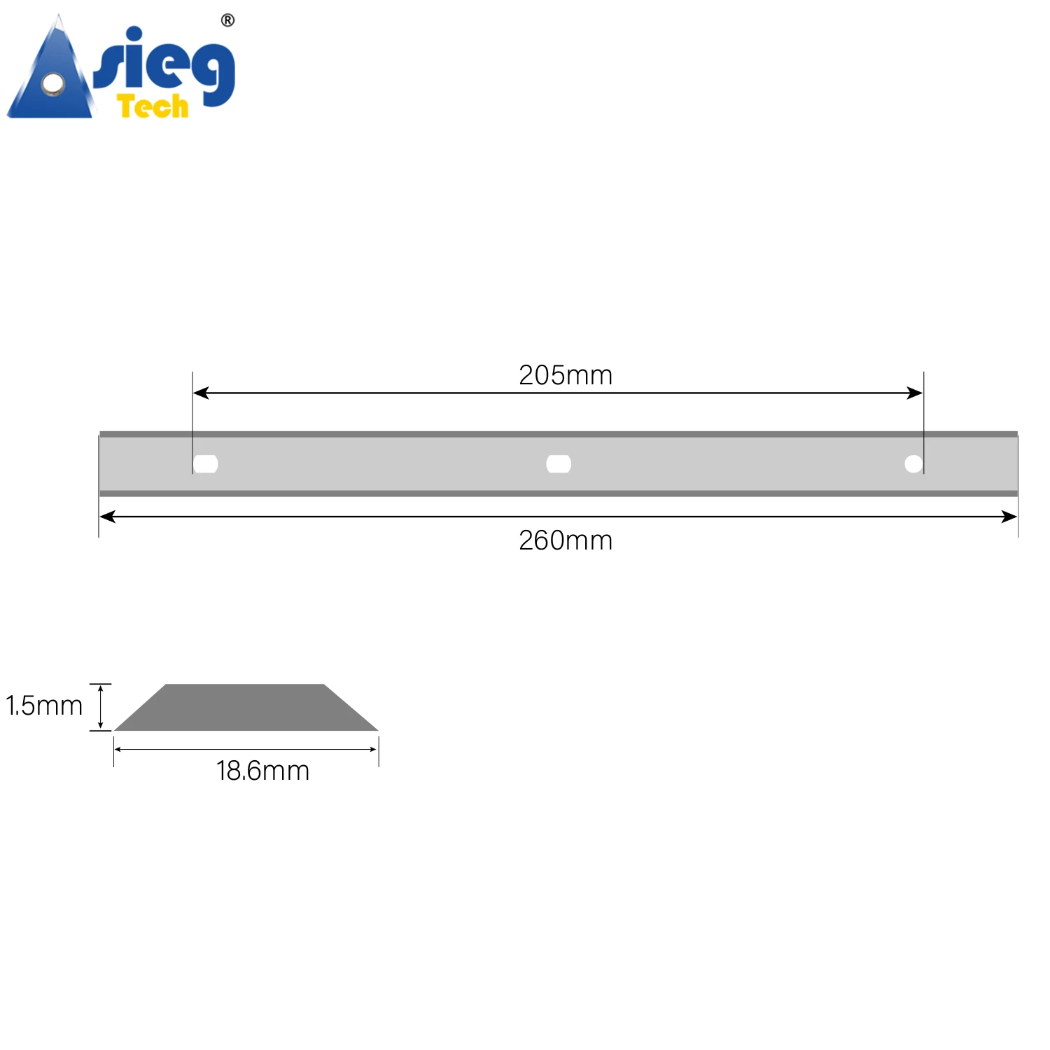 AXMINSTER 260×18.6×1.5mm HSS Planer Blades Jointer Knives for Woodworking Machine AWEPT106 Metabo HC260 260K C/E/M 2pcs