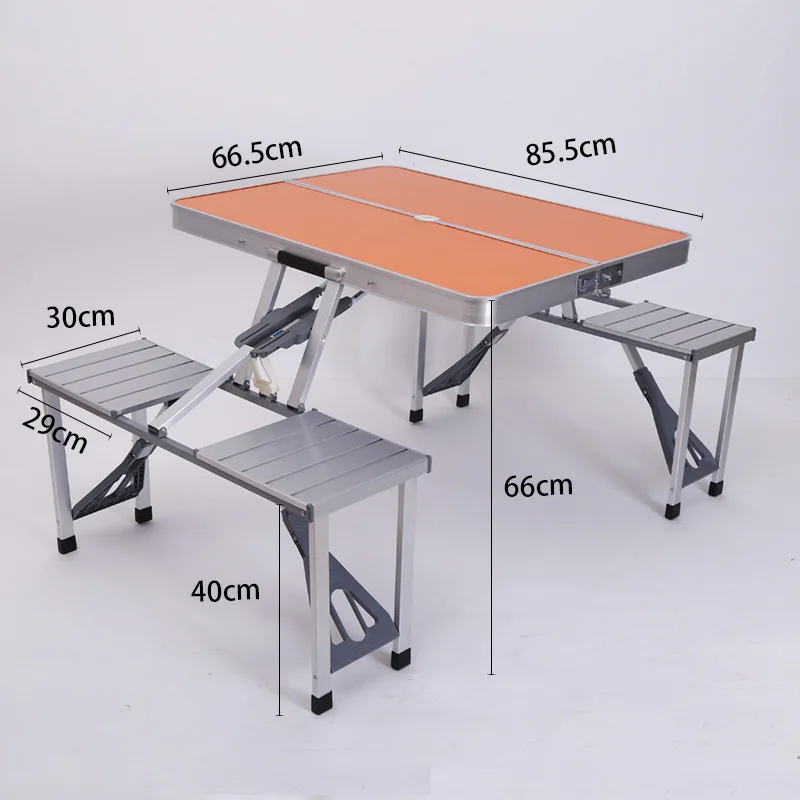 Table pliante d\'extérieur pour camping, chaise de pique-nique en alliage, imperméable, ultra-léger, durable, ensemble de bureau