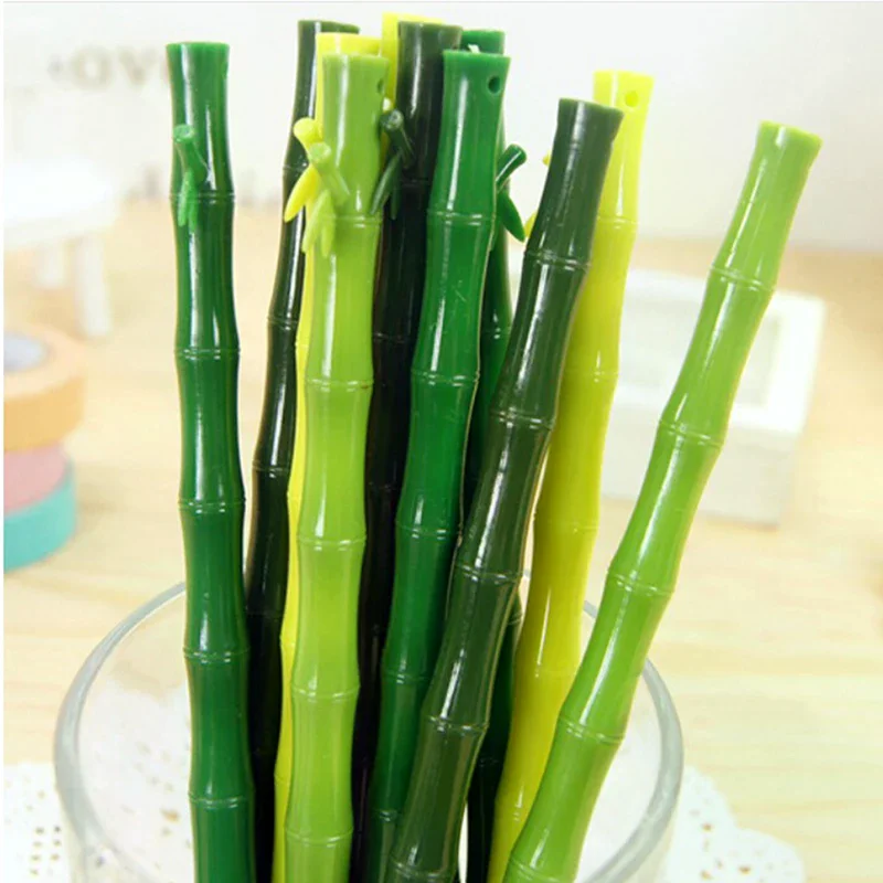 2pcs random color Bamboo Ballpoint Pen Set Cute Student Office School Accessories Eco-Friendly Writing Pens School Supplies