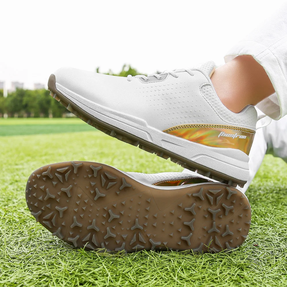 

Men Golf Shoes Waterproof Couple Golfers Shoes Cushioning Golfing Sneakers Size 40-47 Male