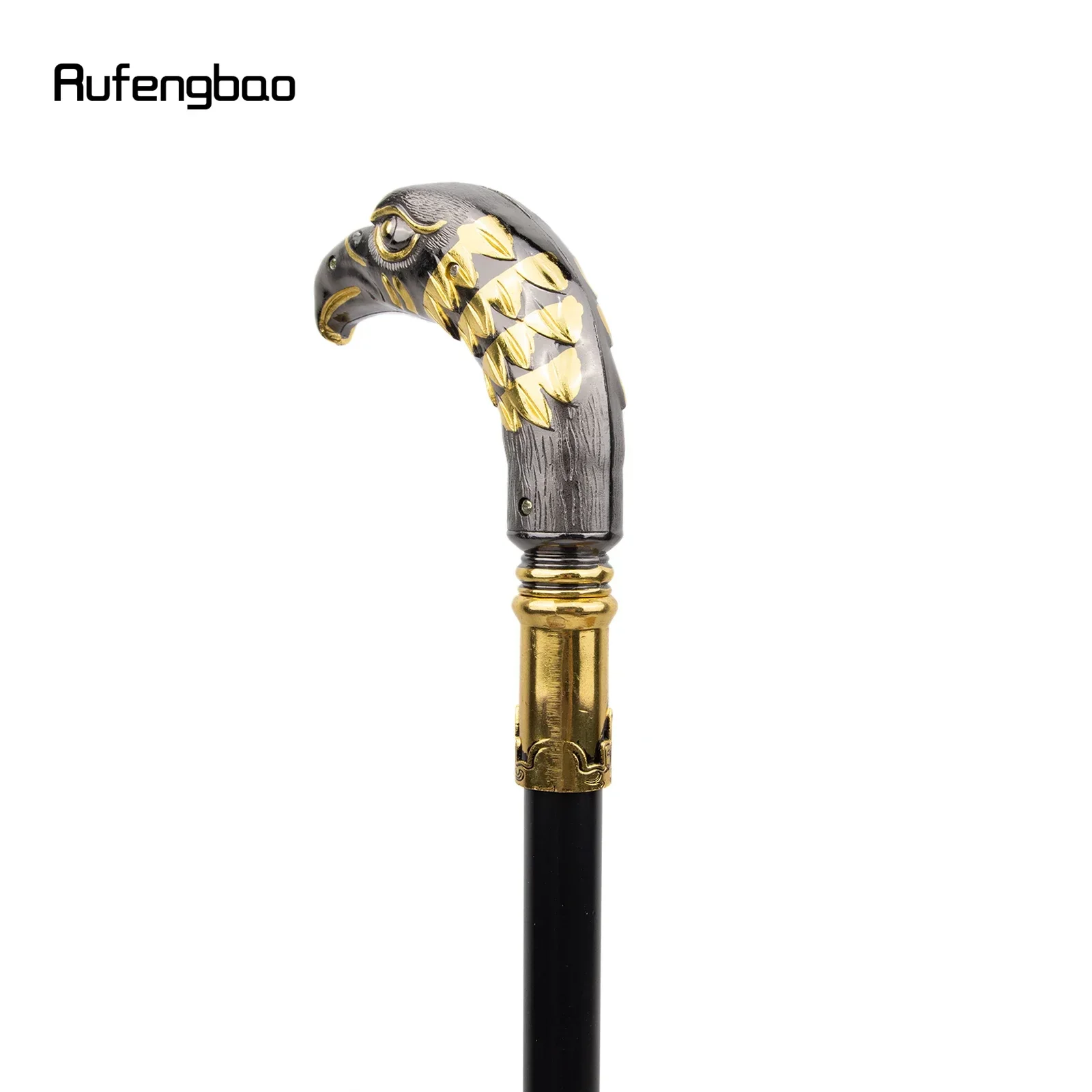 الذهبي الأسود طويل رئيس النسر واحد مشترك موضة عصا للمشي الزخرفية Cospaly حفلة المشي قصب هالوين Crosier 93 سنتيمتر