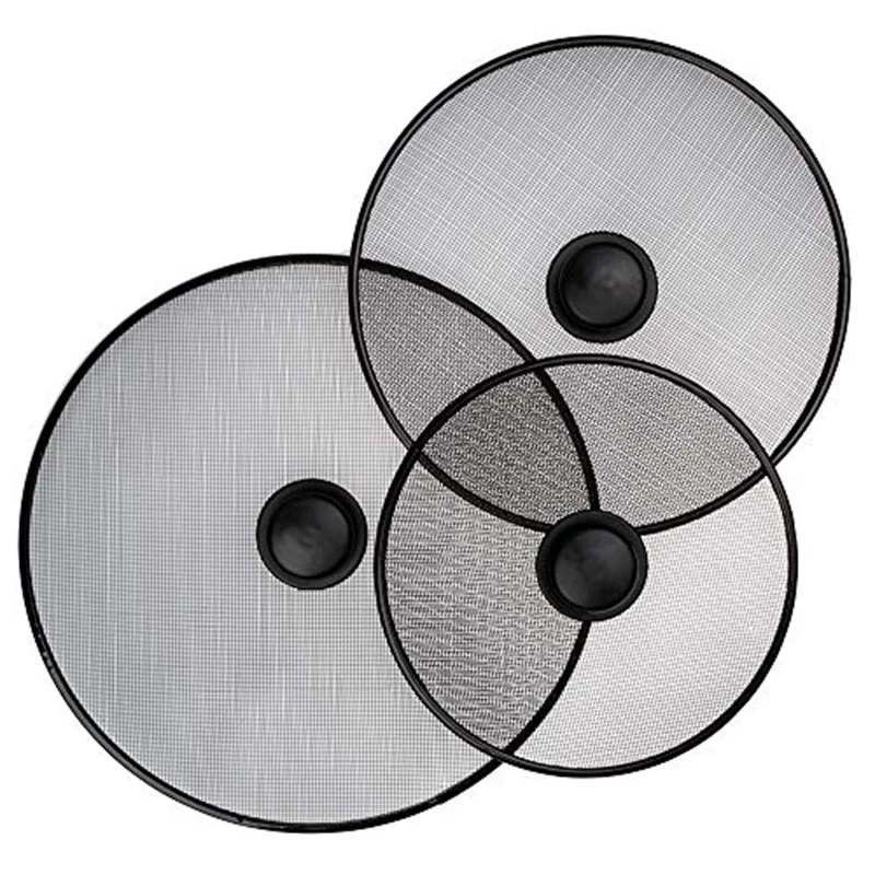 25/29/33cm Splash Proof Pan Lid Splatter Guard Fine Mesh Splatter Screen Fry Food Screen Fry Pan Grease Cover Stainless Steel