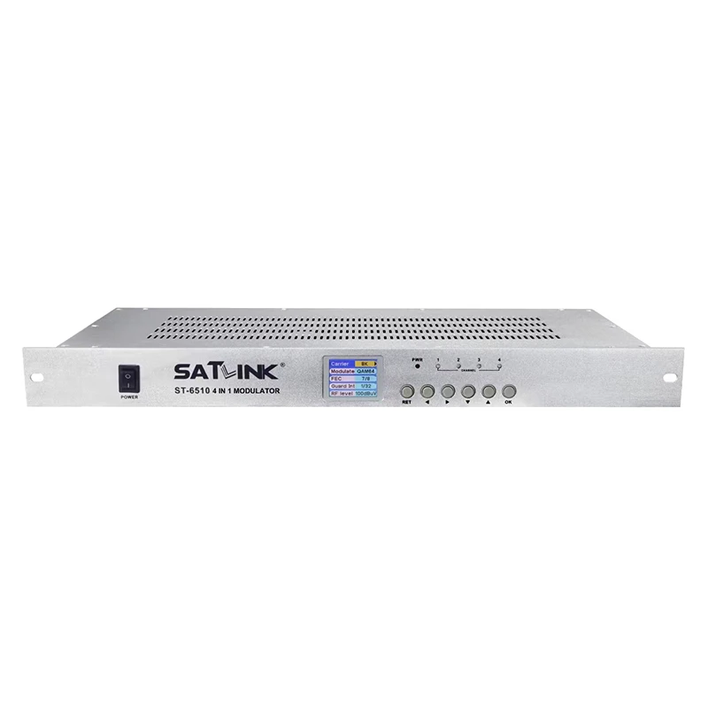 

4 channel DVB-T modulator Satlink ST-6510 1080P MPEG4 one Frequency to 4 channels MPEG4 AVC H.264 convert av into dvb t rf out