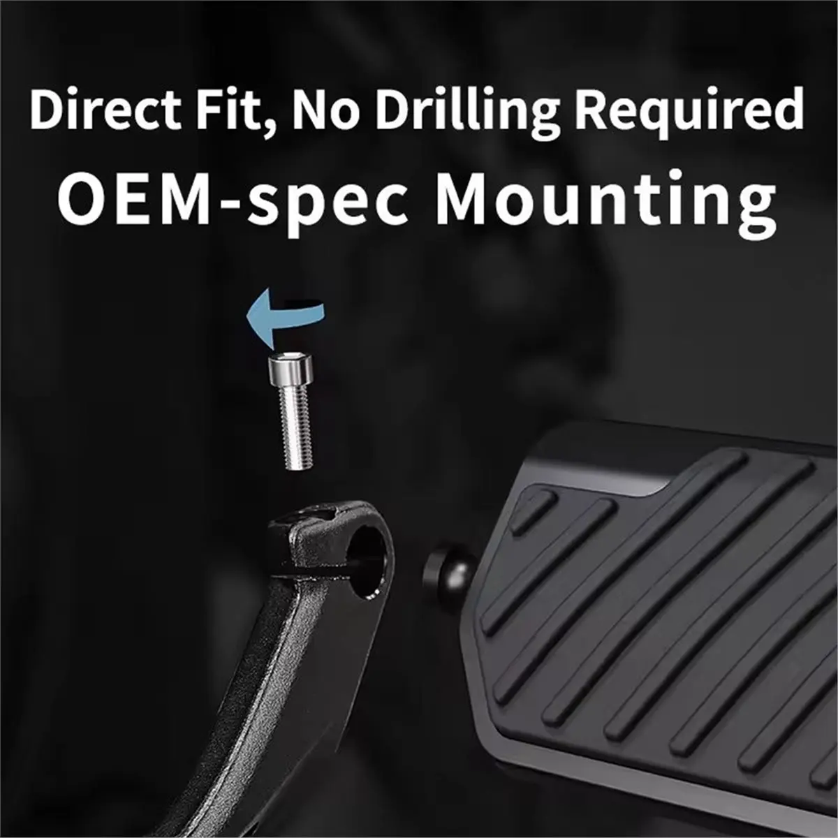 #98Q Motorcycle Enlarged Widened Brake Anti-Slip Pad for BENDA Rock250,for BENDA,(Metal+Rubber)