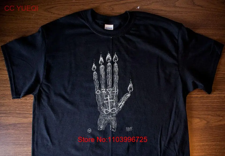 Hand of Glory Occult Black Metal T-Shirt by Mike Vivisector