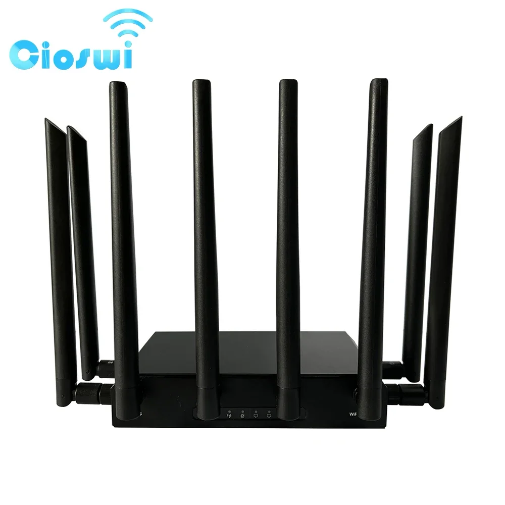 1800Mbps Router 4G 5G Openwrt Firmware Wifi6 Mesh with Sim Card Gigabit LAN 5.0GHz 8 MU-MIMO Antenna 5G Internet for 128 User