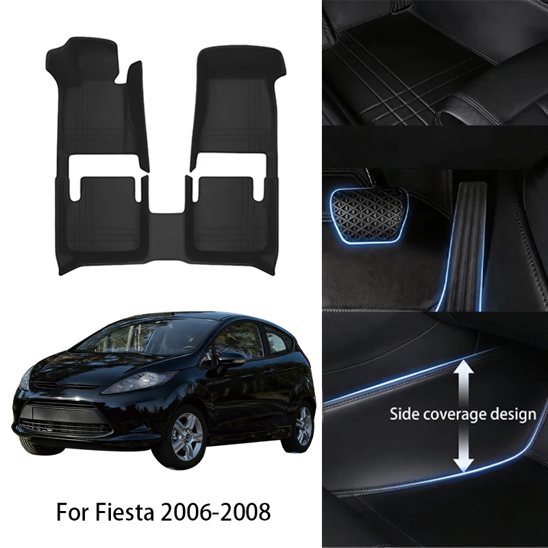 

Custom Fit PU Leather Car Floor Mat For Ford For Fiesta Kuga 2006 2008 2010 2014 2018 Luxury Full Set Auto Interior Accessories