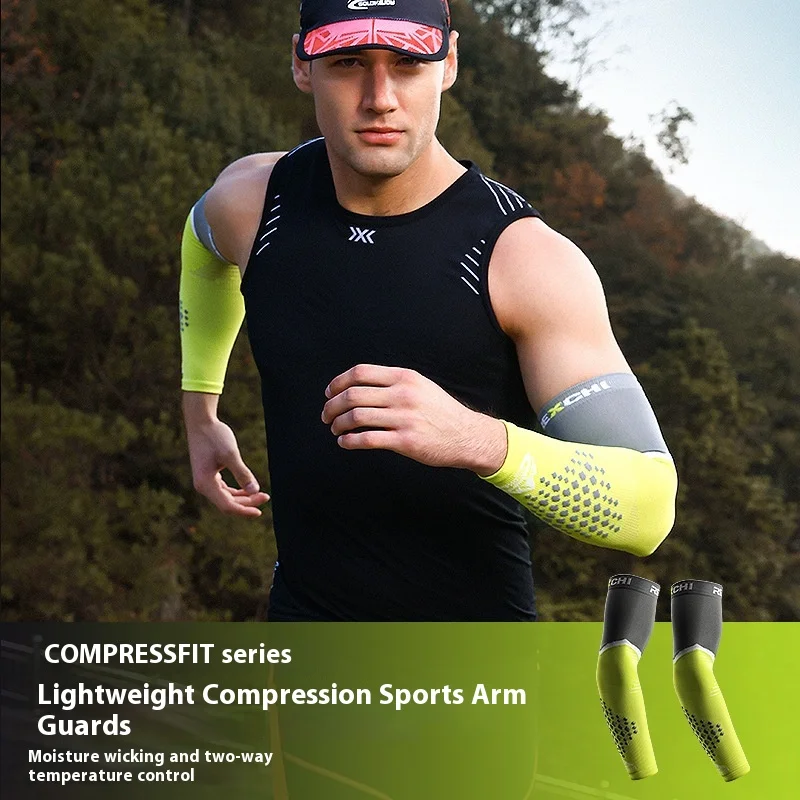 

Cycling sports protection compression sleeve arm guard pressurized shock absorption summer uv blocking Elbow protector men woman