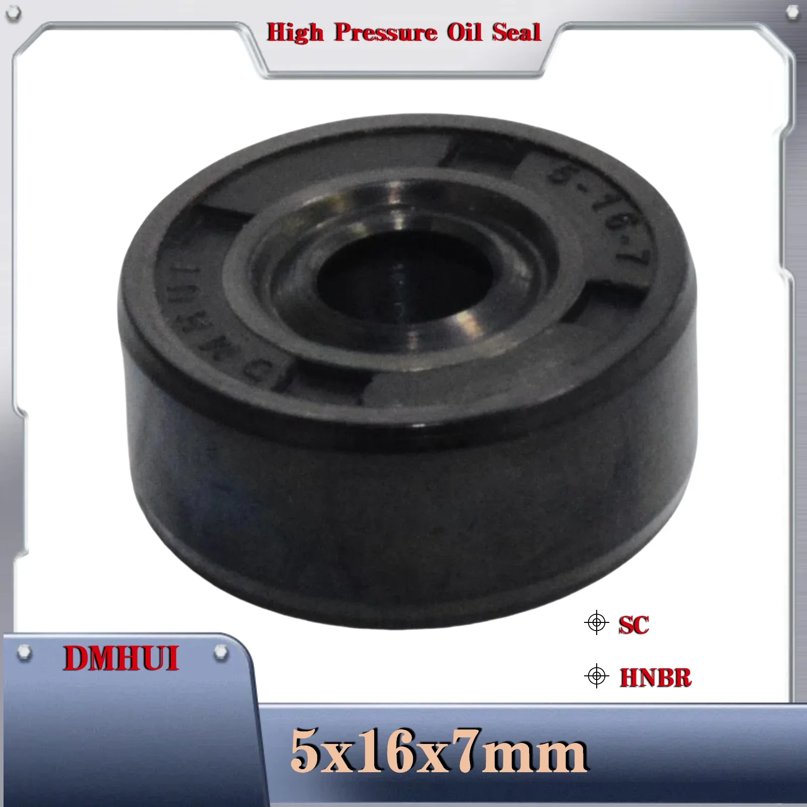 

Pressure type oil seal 5x16x7/SC/HNBR 5-16-7 Hydraulic pump or motor Oil seals 5X16X7 Motor Rotary Shaft Seal