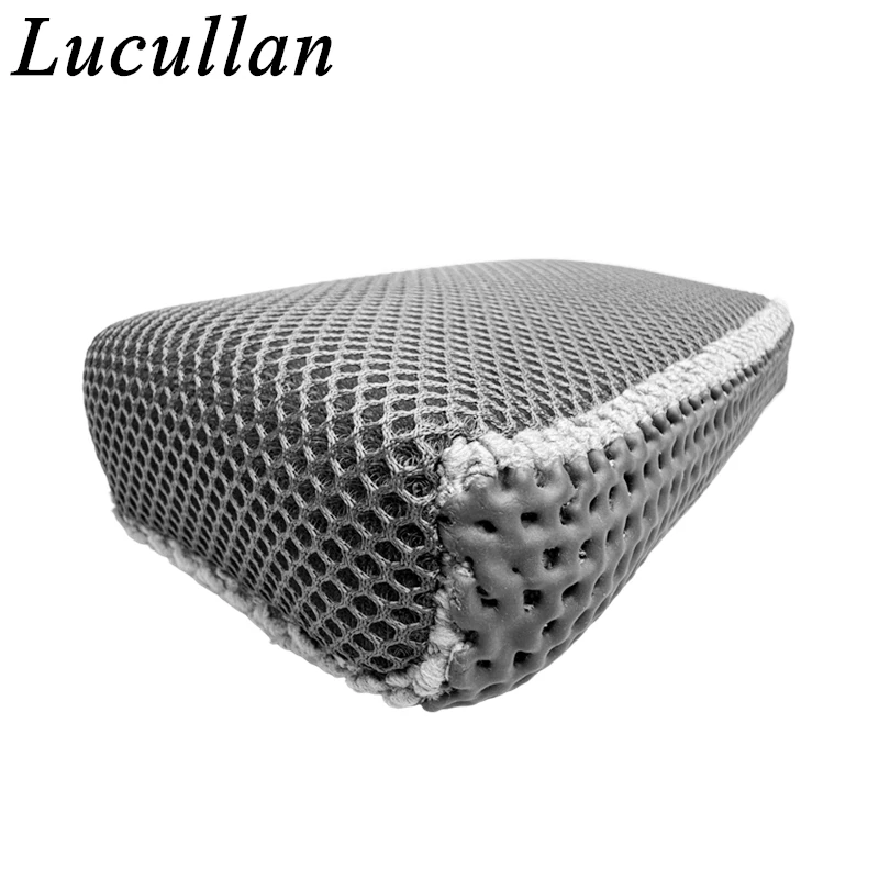 Lucullan-fregador de arcilla de diseño de doble cara, esponja alternativa para fregar, trabajo de arcilla y vidrio de limpieza profunda