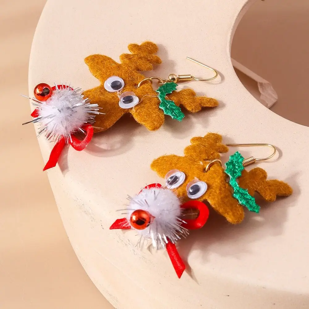 Merry Christmas Christmas Drop Earrings Party Festival Xmas Tree New Year Earrings Decoration Mix Styles Wreath Circle Earrings