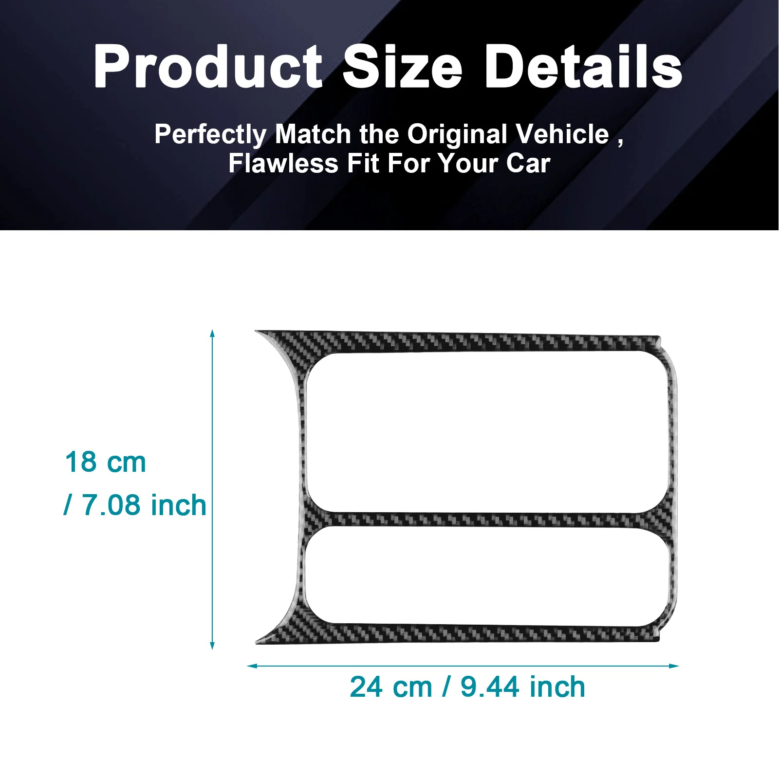 For 2007 2008 2009 2010 2011 2012 2013 2014 2015 2016 Volkswagen VW Tiguan Frame Gear Shift Cup Real Soft Carbon Fiber Sticker