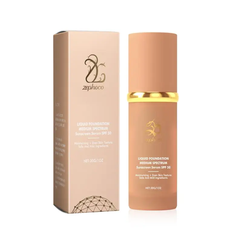 Base de Maquillaje 4 en 1, Líquida, Hidratante, Cobertura Media a Completa, Corrector, Larga Duración, Resistente al Agua, Maquillaje Natural para el Rostro