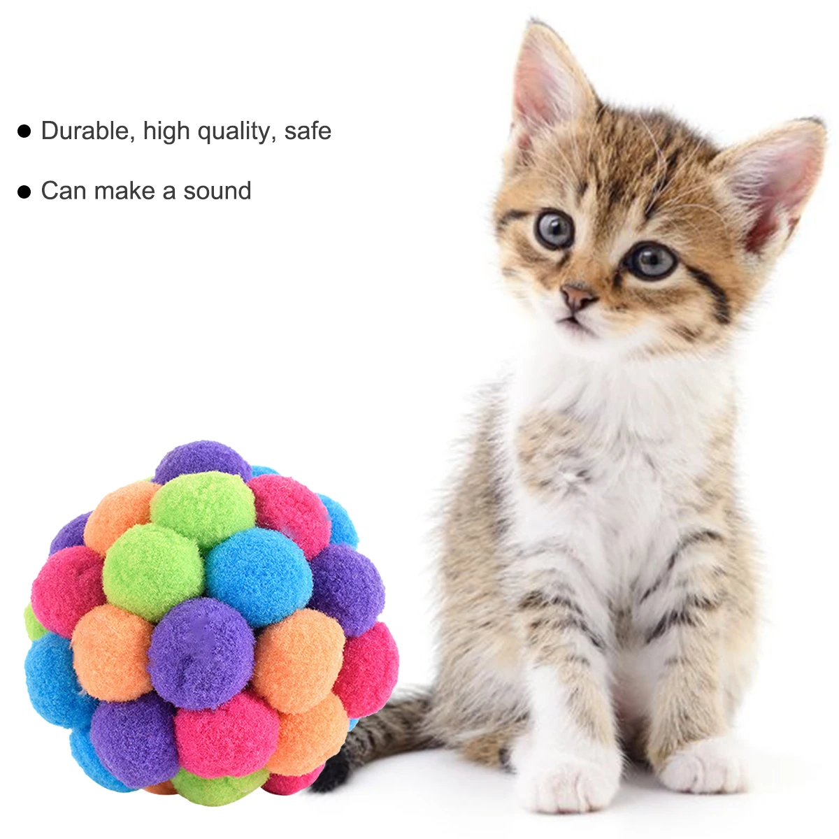 

Useful Colorful Wool Pet Toys Are Self Entertaining Chew And Tease Cats Toy Balls Dog Supplies Fidget Toy For Cats Accessories