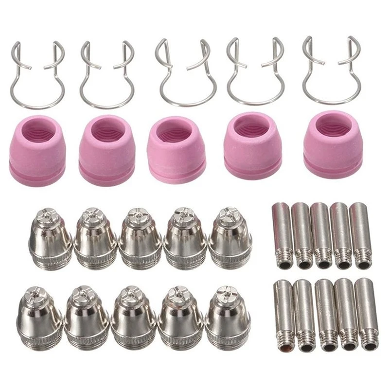【Big deal】SG-55 AG-60 Plasma Cutter Flashlight Consumption Replacement Parts- Tips& Consumables Kit(40/50/60 Amps) 30 Pieces