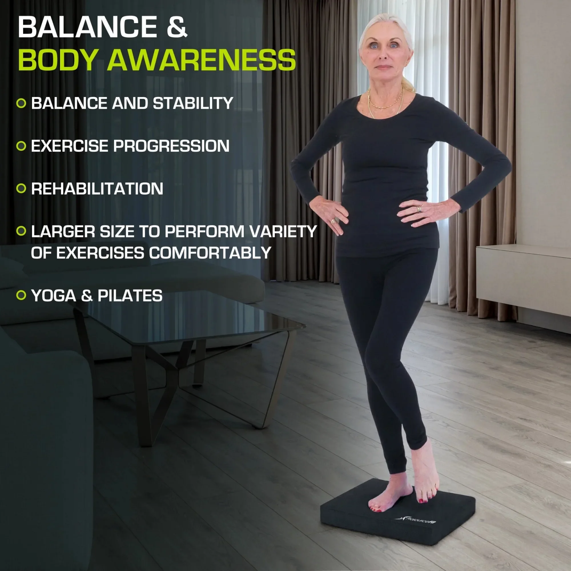Übungs-Balance-Pad für Fitness und Physiotherapie, 15 x 19 Zoll groß
