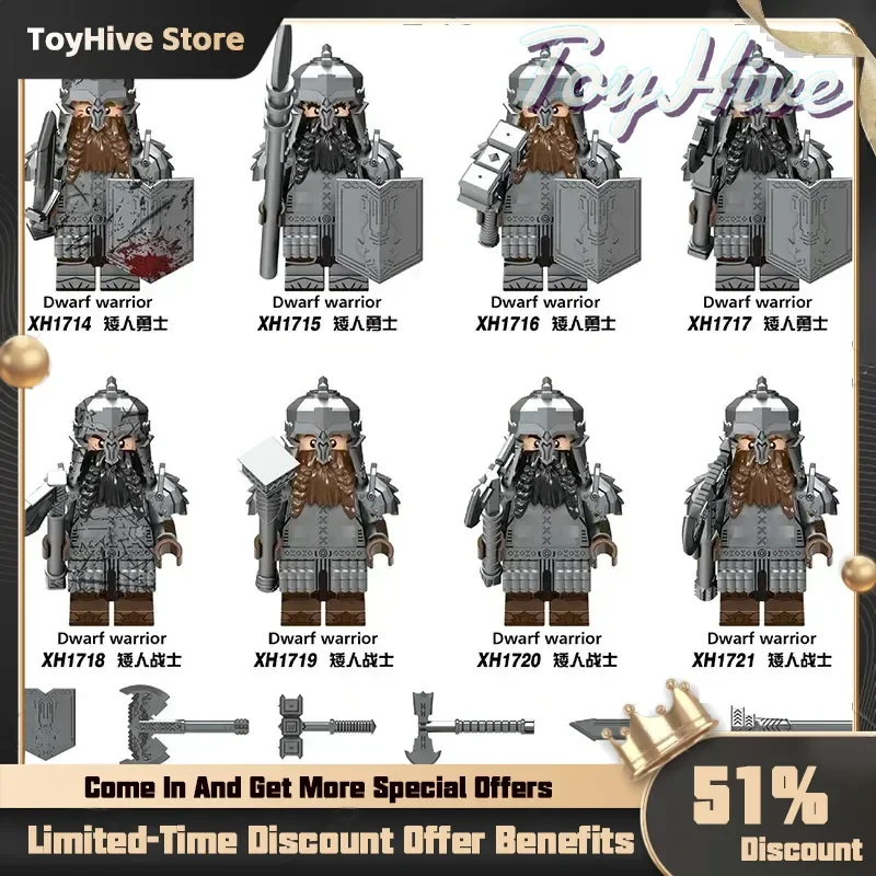 20 pièces militaire médiéval seigneur des elfes garde armée Orcs dénoyaut guerriers les anneaux enfants Mini blocs de construction assemblés figurines