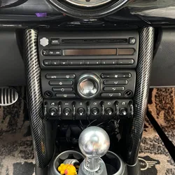 Carbon Fiber Look Side Center Console Support Panel Dashboard Trim Cover Fit for Mini Cooper R50 R52 R53 2001-2006