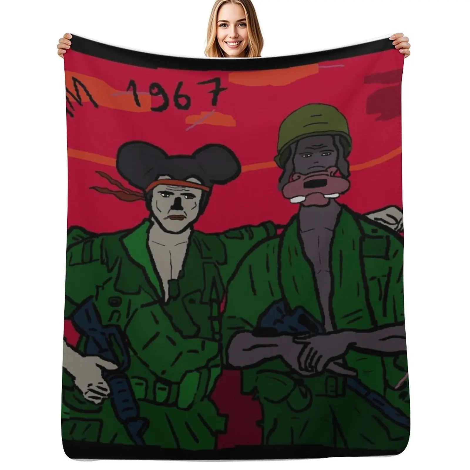 Nam 67 Throw Blanket Single funny gift Multi-Purpose Plaid Flannel Decorative Throw Blankets
