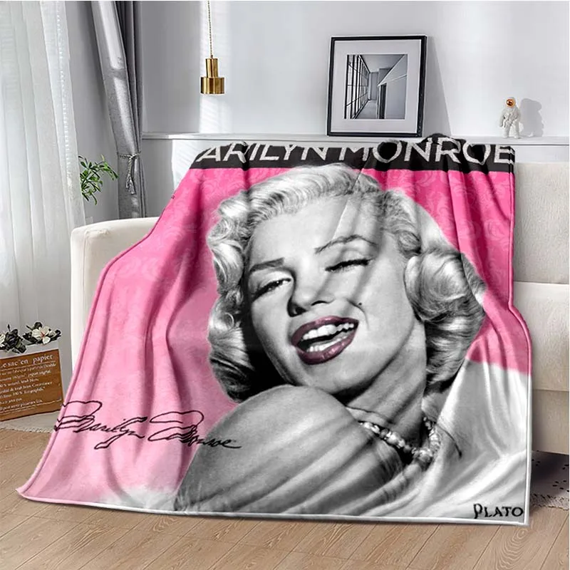 

Female celebrity M-Marilyn Monroe flannel blanket, soft and comfortable home decoration, bedroom, living room, sofa, bed blanket