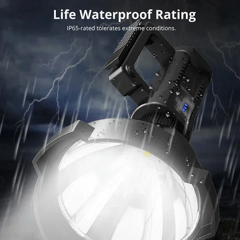 LED Flashlight Rechargeable StrongLight Waterproof Outdoor Super Bright Multifunctional Searchlight Handheld Lighting Work Light