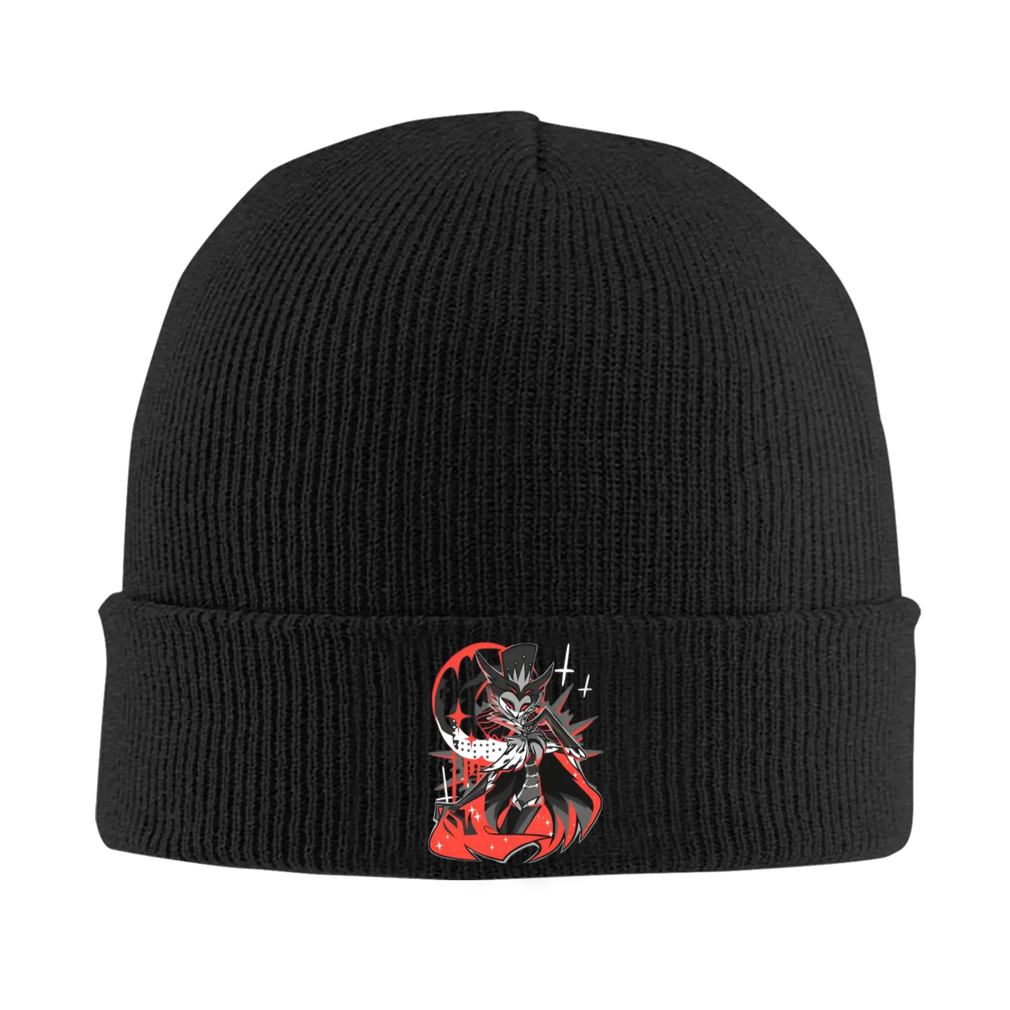 Anime Helluva Boss Knitted Hat Beanie Autumn Winter Hats Warm Unisex  Color Black Comedy Cap for Men Women Gifts,