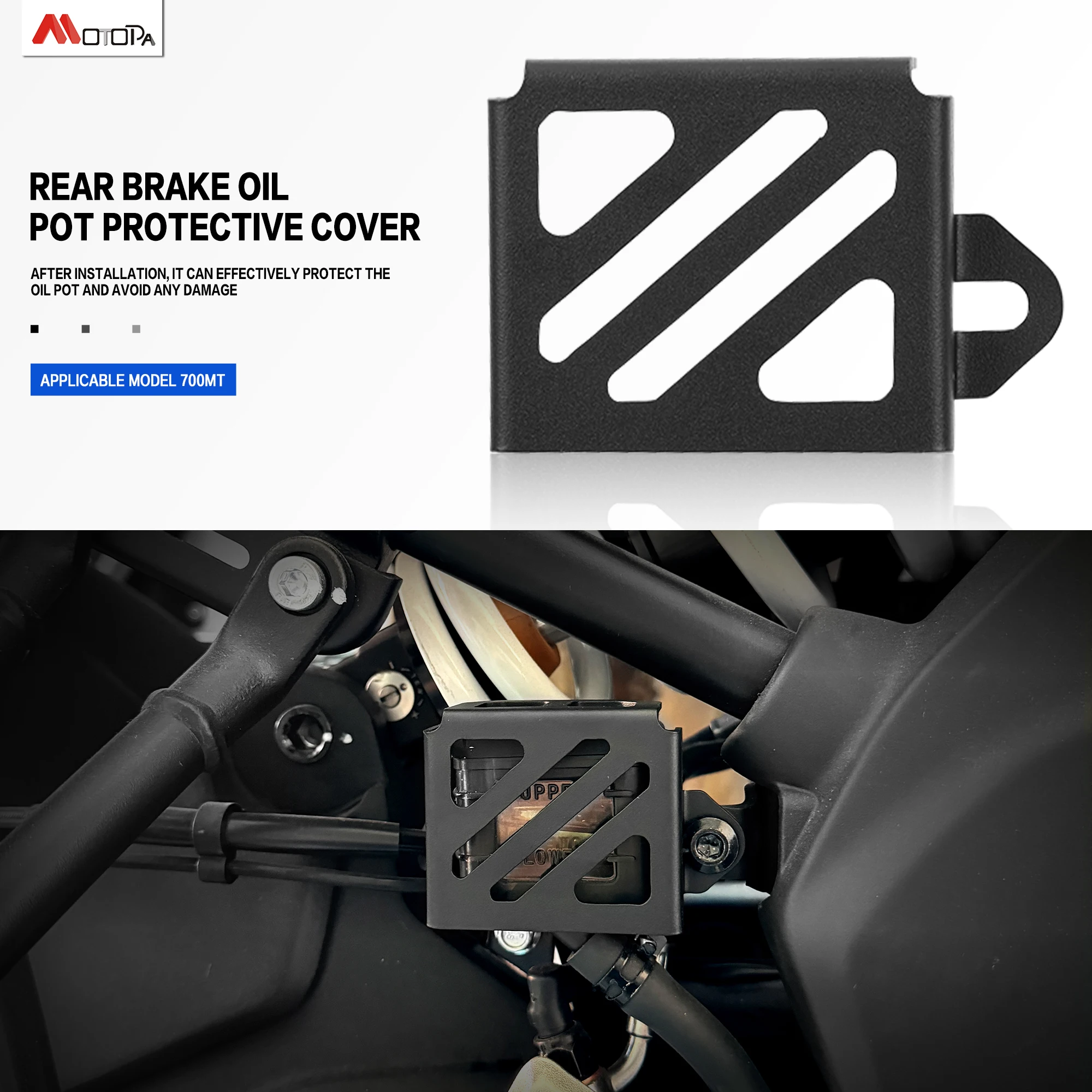 

For CFMOTO 700MT 2025 Motorcycle For CFMOTO700MT CNC Rear Brake Fluid Reservoir Cover Guard Oil Cup Protector