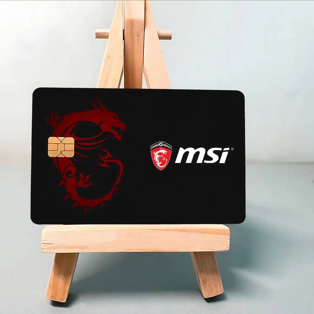 M-MSI D-Dragon Logo Credit Card Skin Stickers For VISA Bank Card Transportation Card Waterproof Sticker Anti-scratch Women Gift