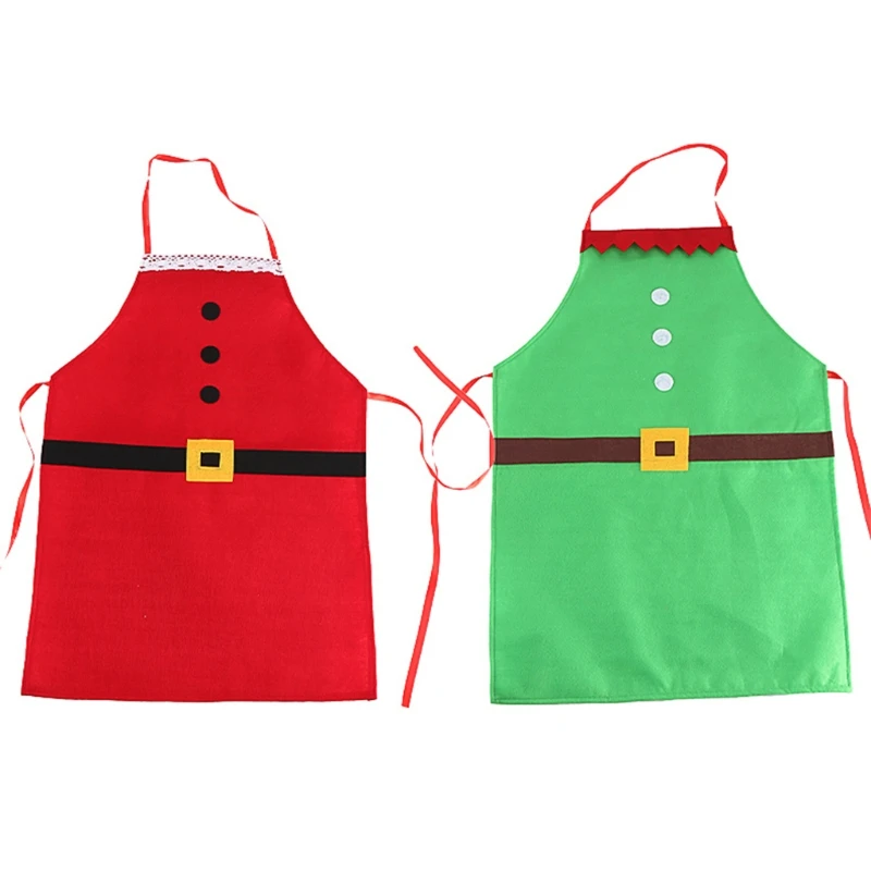 Christmas Apron Adult Elf Aprons Santa Apron Adjustable for Xmas Party Chef Cooking Restaurant House Cleaning Dropshipping