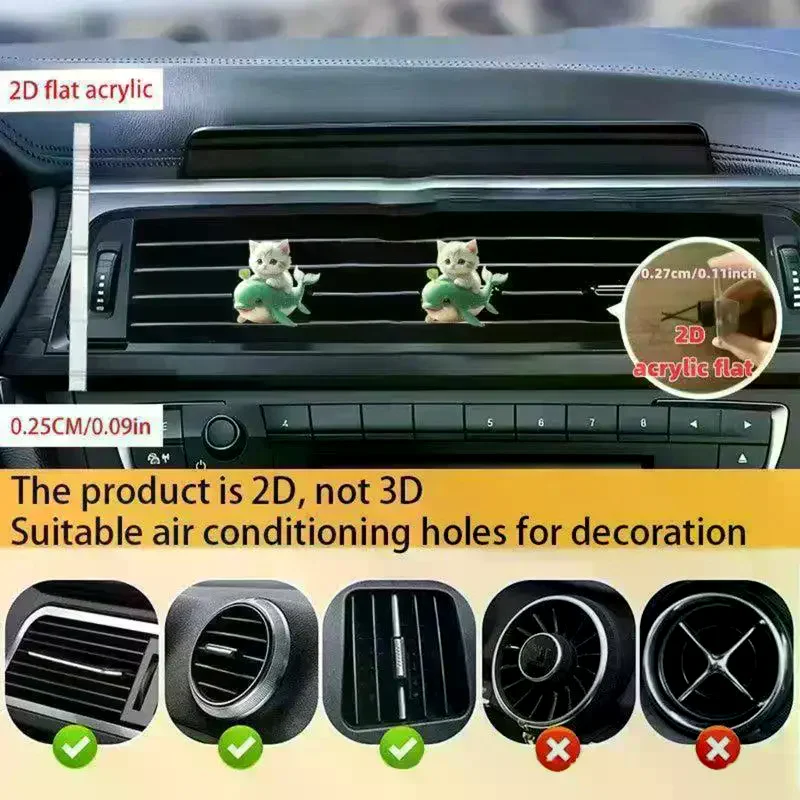 Car Air Outlet Cute Cat Aromatherapy Air Freshener Clip Automotive Elegant Deodorant Fresh Accessories Long-lasting Interior