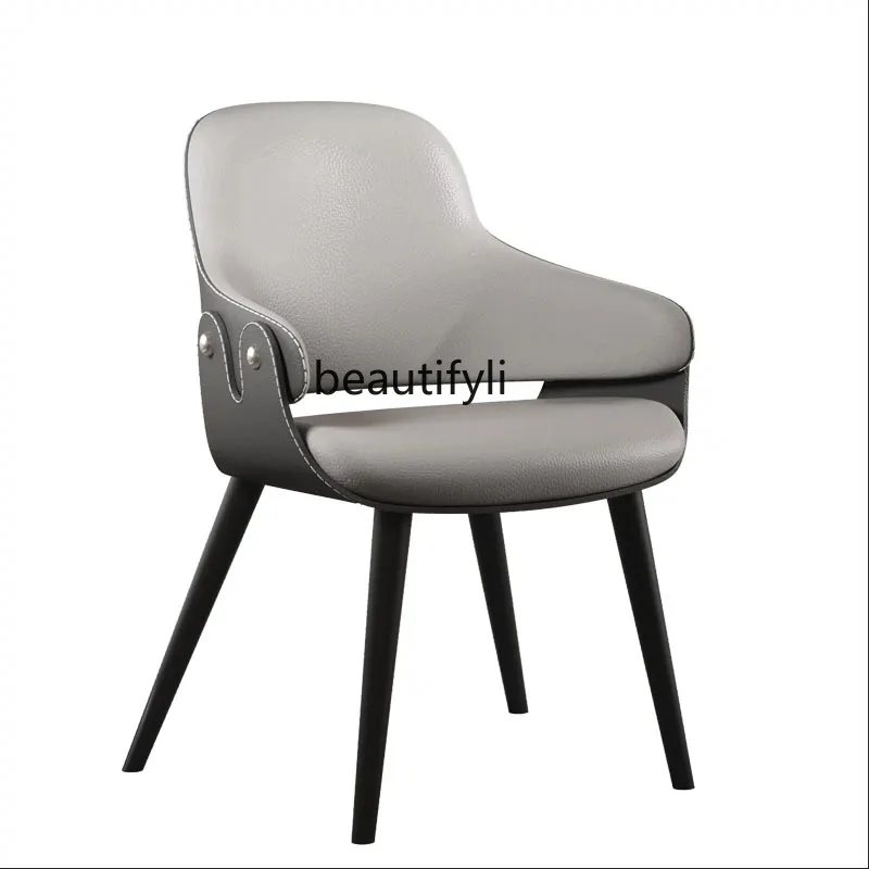 Italian Minimalist Dining Chair Home Designer Chair Hotel Restaurant Desk Armchair