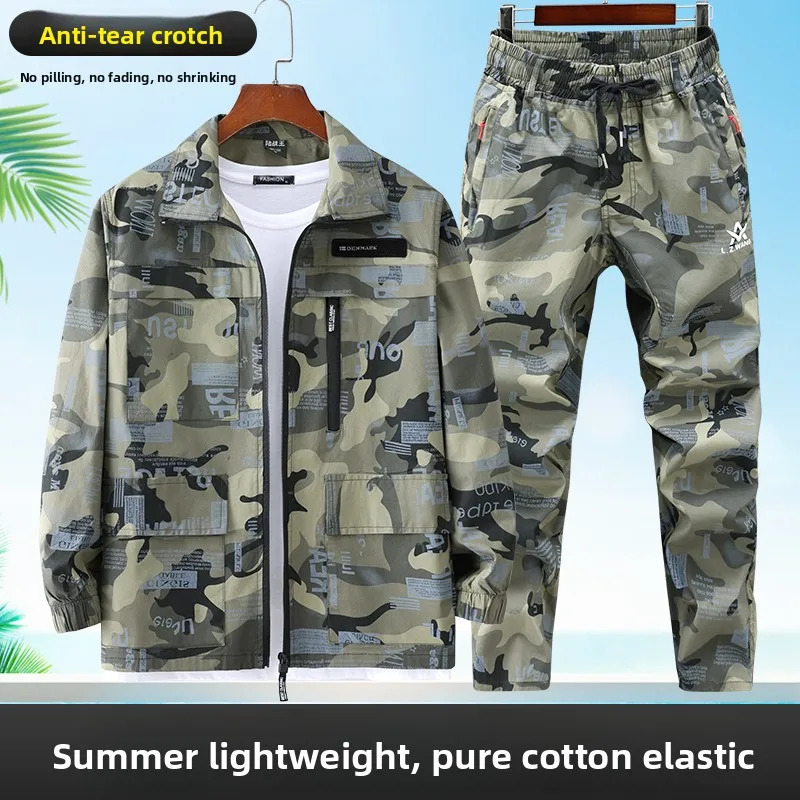 ensemble-de-travail-d'ete-pour-hommes-fin-en-pur-coton-elastique-camouflage-resistant-a-l'usure-respirant-anti-chaleur-pour-soudure-et-automobile
