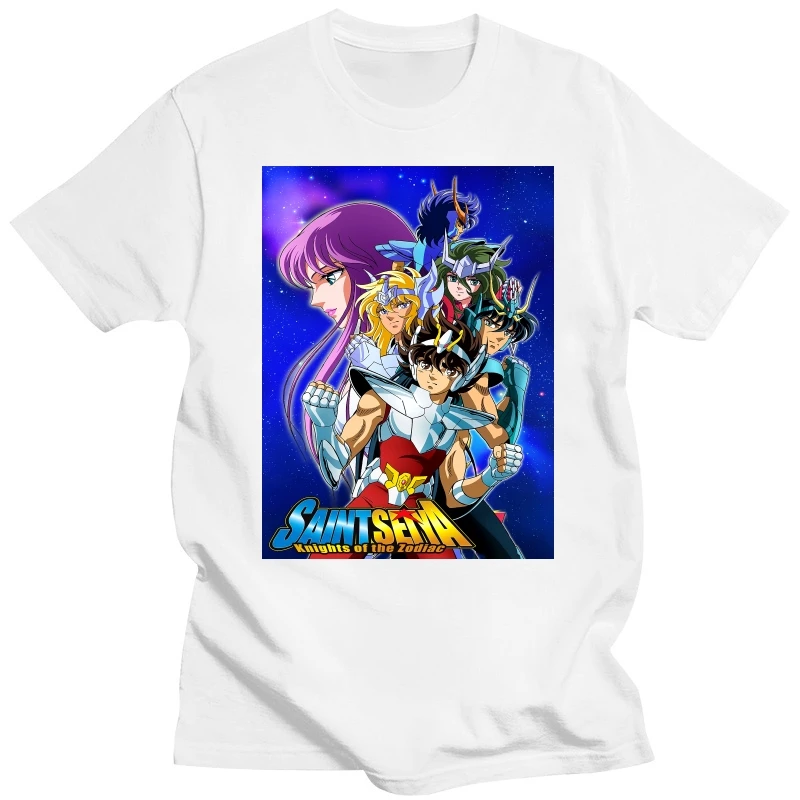 Manga: Saint Seiya V1 Los Caballeros Del Zodiaco 1986 T Shirt All Sizes New Fashion for Men Tops Tees Shipping Movie T-Shirt