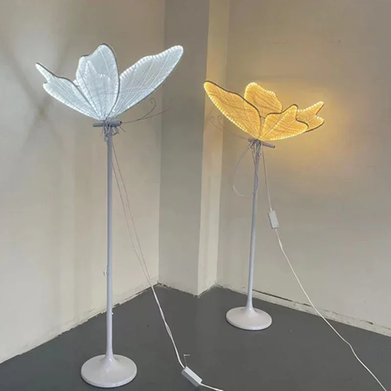 ASHER Modern Wedding Hanging Butterflies Acrylic light LED Standing Lamp for Creative Road Load Walkway on Party Stage