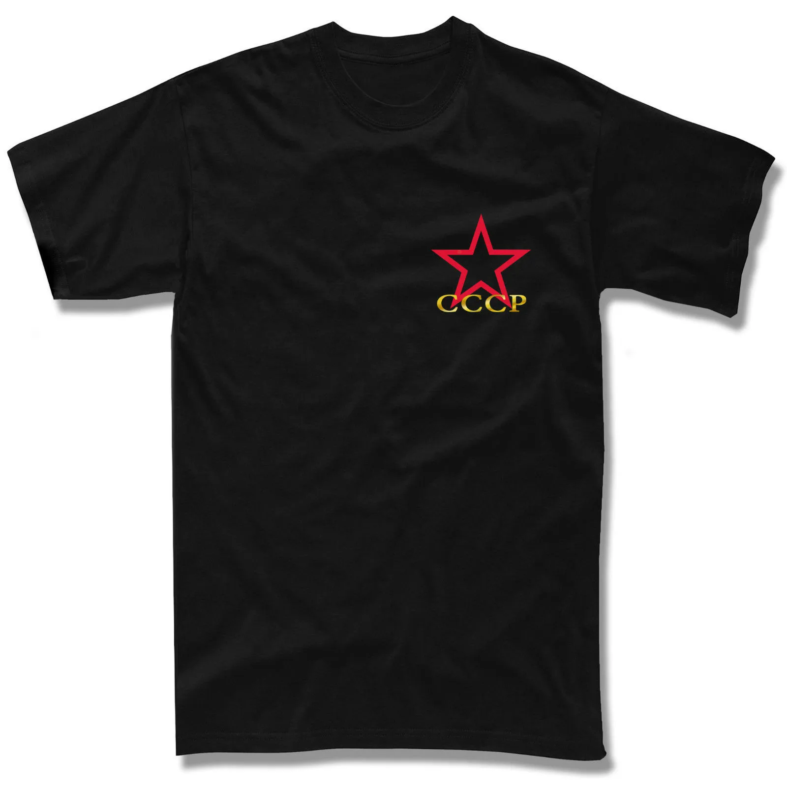 

Soviet Union USSR CCCP Putin Sickle Hammer Five-pointed Star T-Shirt. Premium Cotton Short Sleeve O-Neck Mens T Shirt New S-3XL