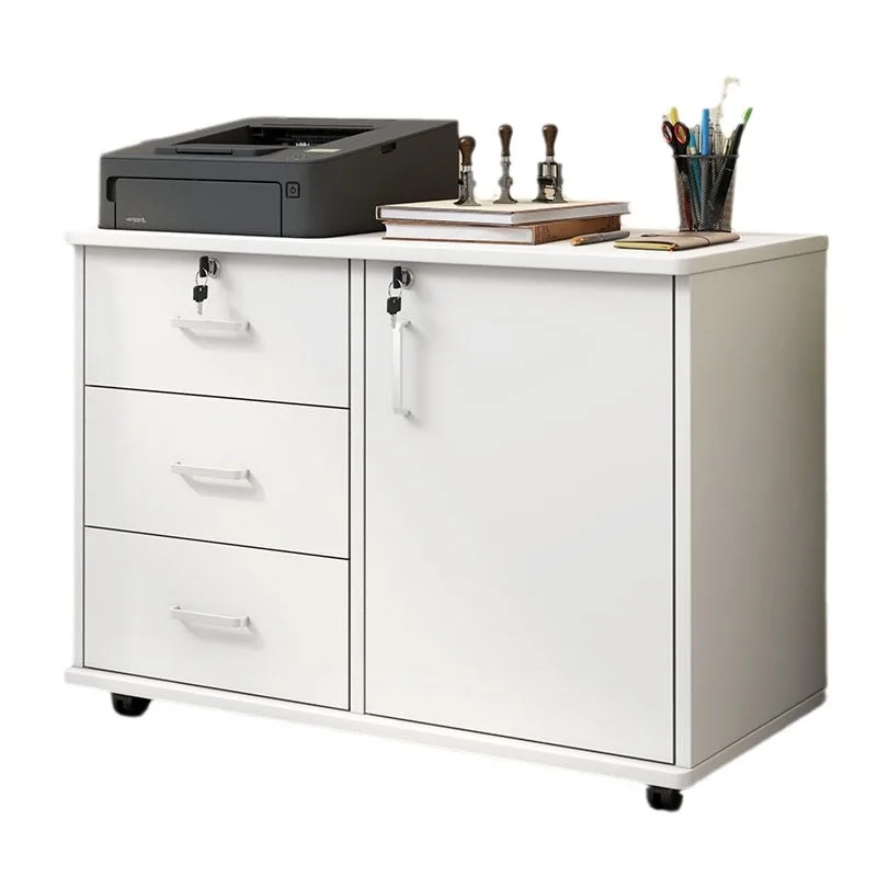 

Small file cabinet Office with lock Small cabinet Mobile storage Drawer with wheel Under table Storage low cabinet