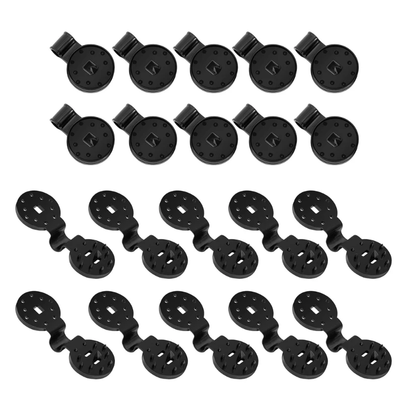 Y1UU 20/50/100PCS Round Shade Cloth Plastic Clips Fix Clamp Shade Cloth Heavy Duty Lock Grip Windproof Awning Clamp Grip