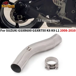 Slip On For SUZUKI GSXR 600 750 GSXR600 GSXR750 K8 K9 L1 2008 2009 2010 Motorcycle Exhaust Escape Moto Middle Link Pipe 50.8MM