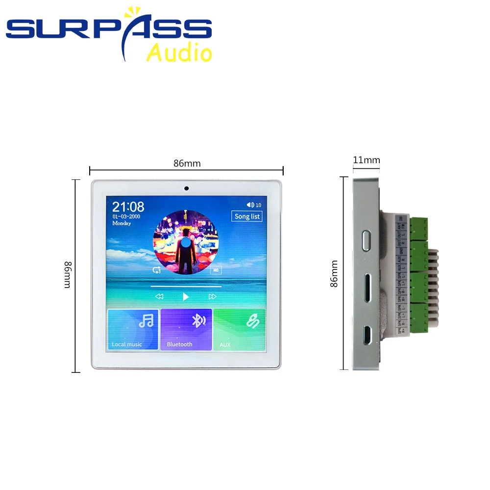 4 بوصة 20 واط بلوتوث صغير المنزل الذكي الجدار مكبر للصوت الصوت واضح وكامل PA خلفية الموسيقى سقف المتكلم نظام المسرح