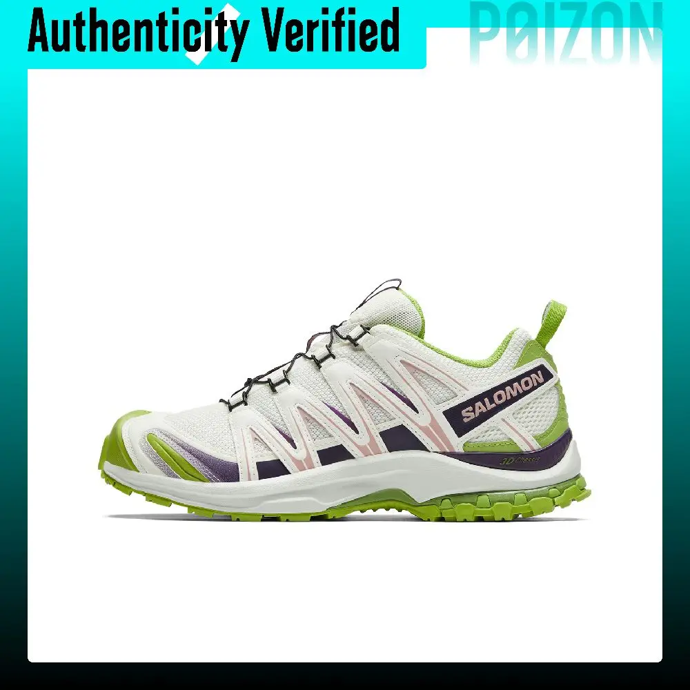 SALOMON XA PRO 3D Comfortable And Lightweight Low top Hiking Shoes Unisex White Green L47773700