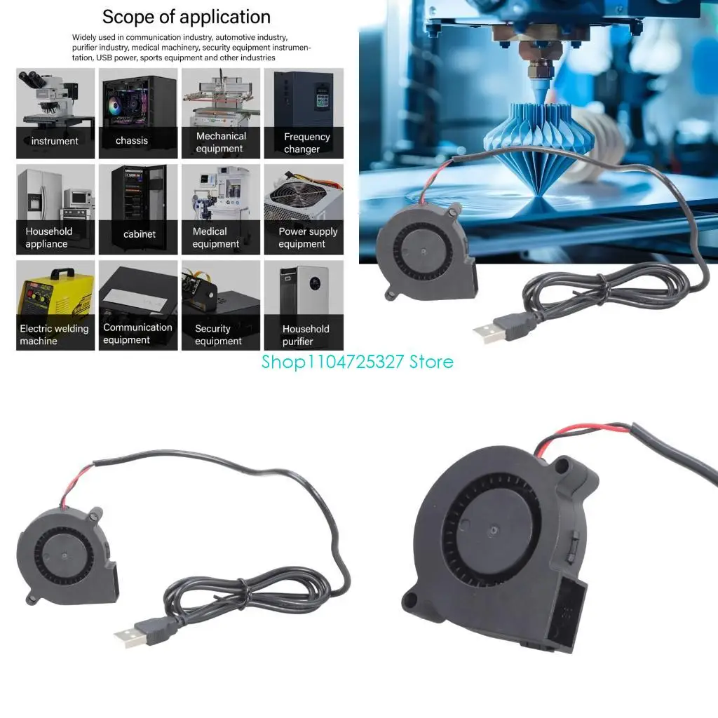 

D8KF 50x50x15mm USB Blower Fan 4300RPM 5V Cooling Fan For Computer Equipment Efficient Heat Dissipation Oil Bearing Motor