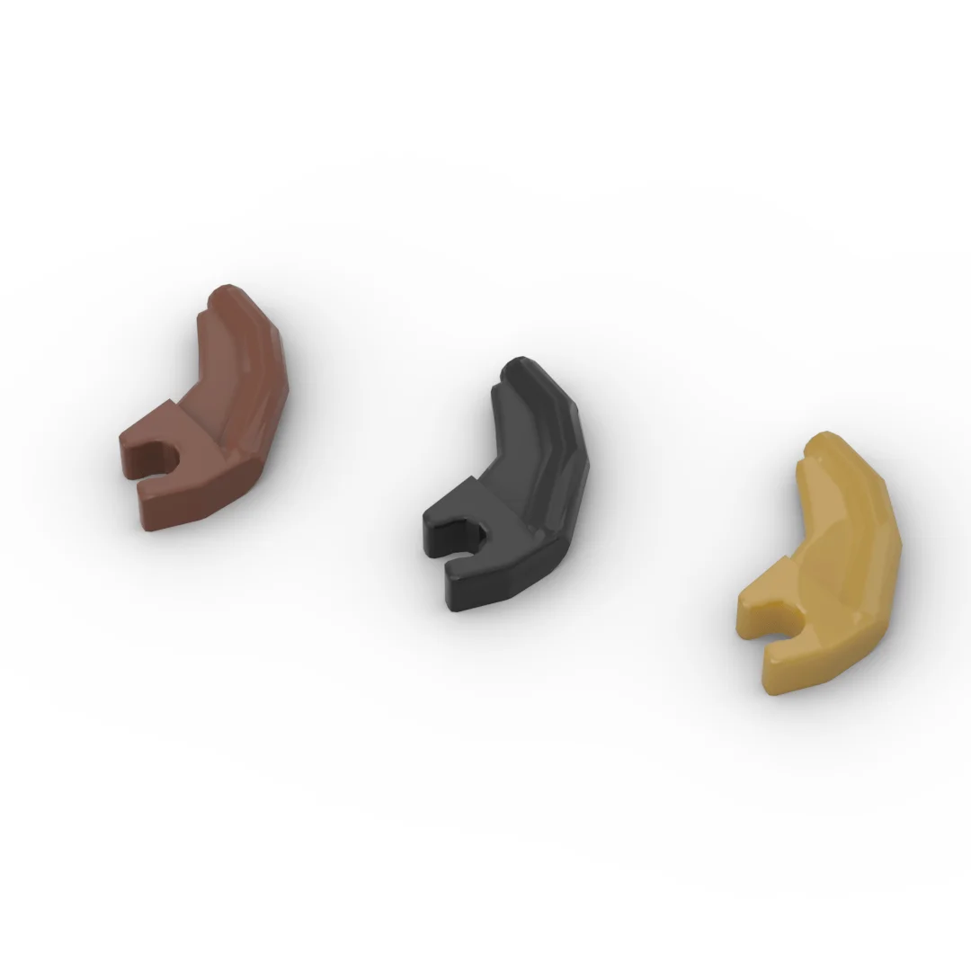 Small particle building block MOC 3171 barbs, claw corners, teeth with clamps, assembled toy spare parts