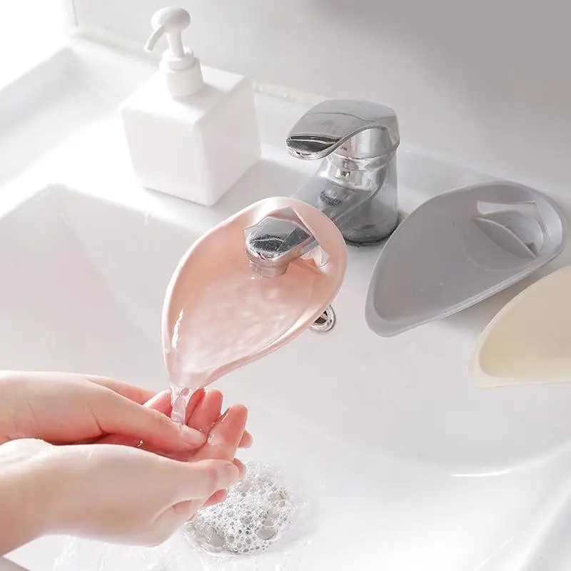 Silicone Faucet Extender Toddler Kids Water Reach Faucet Rubber Hand Washing Bathroom Accessorie Kitchen Gift
