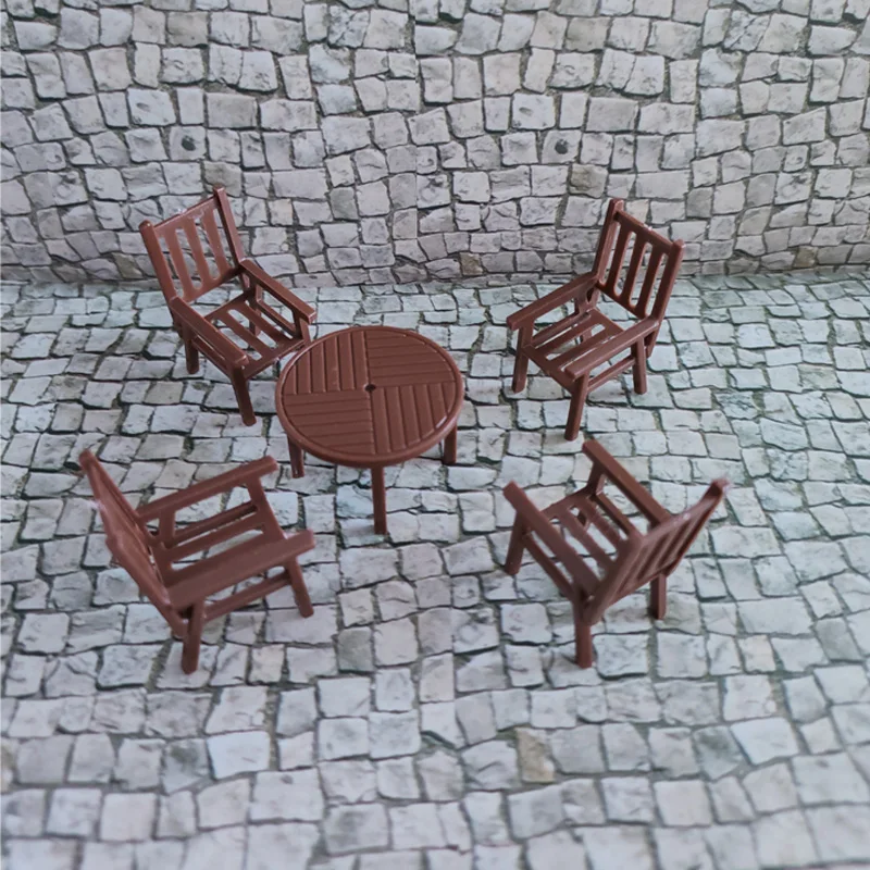 Miniaturowe modele w skali 1:30 1:50 1:75 zestaw stołek krzesło zestaw modelarski DIY materiały do budowy wnętrz domu scena dioramy akcesoria 5 sztuk/partia