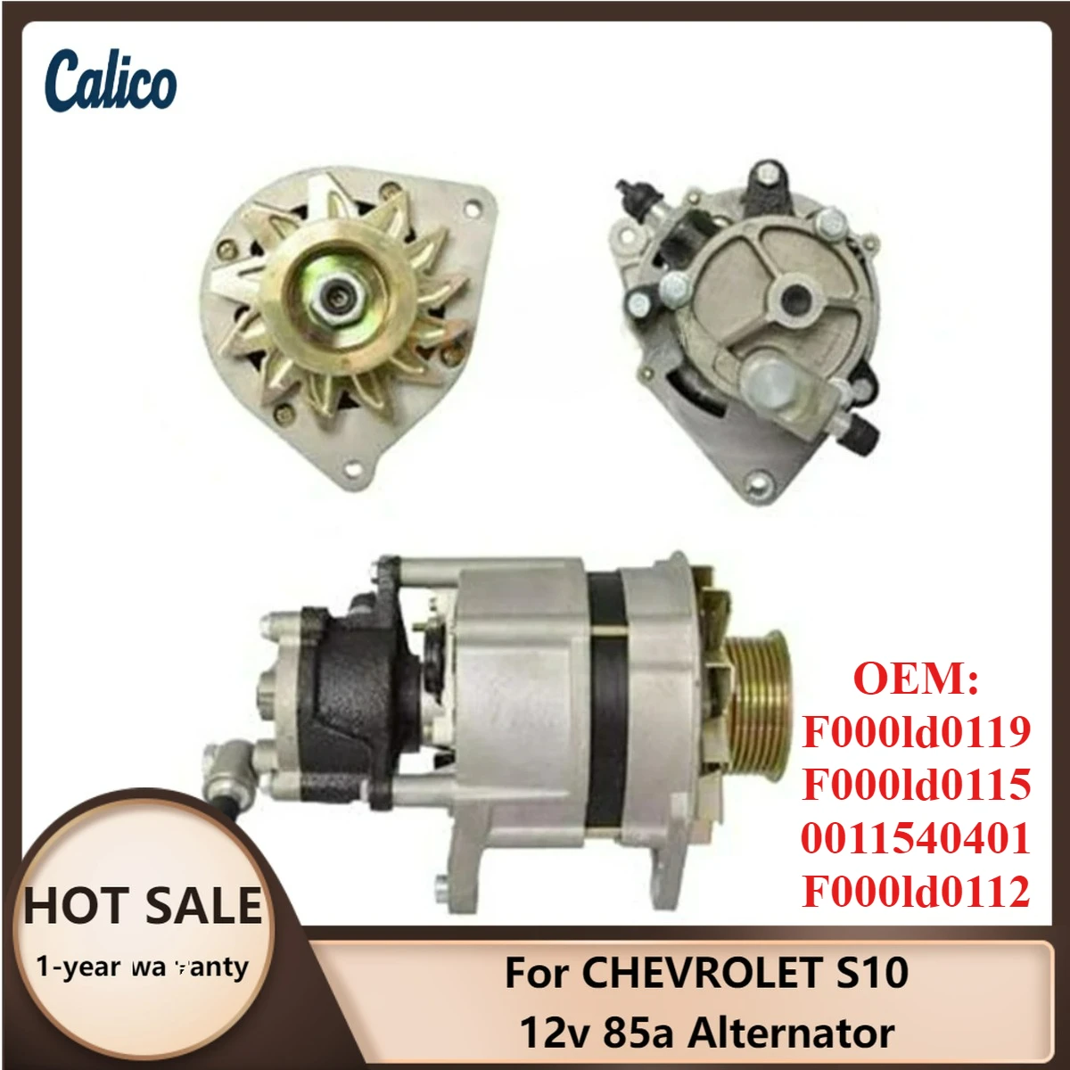

Factory Direct Sales Are Suitable for CHEVROLET S10 12v 85a Alternator F000ld0119 F000ld0115 0011540401 F000ld0112