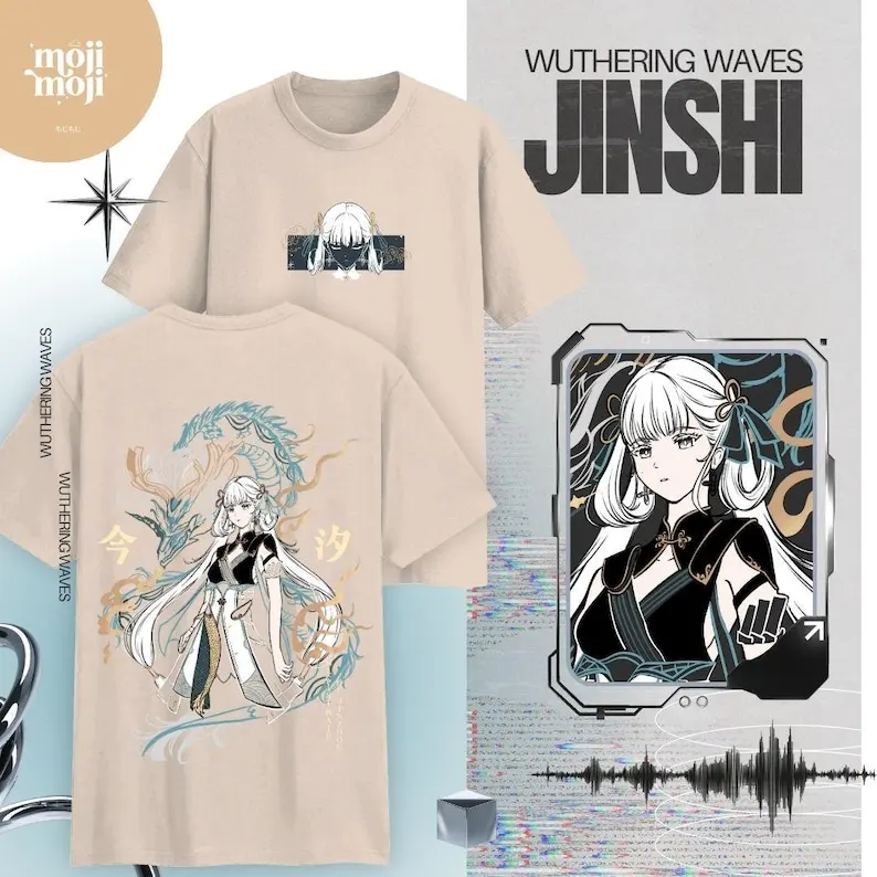 JINSHI Wuthering Waves Shirt Fan Merch Wuthering Jinshi Magistrate of Jinzhou Merch Jue Dragon Shirt Gift for Gamers Gaming Shir